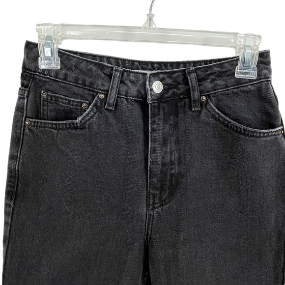 Topshop Moto Mom Tiger Embroidered Black Jeans - Sz 26 - Picture 4 of 13